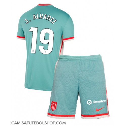 Camisa de time de futebol Atletico Madrid Julian Alvarez #19 Replicas 2º Equipamento Infantil 2024-25 Manga Curta (+ Calças curtas)